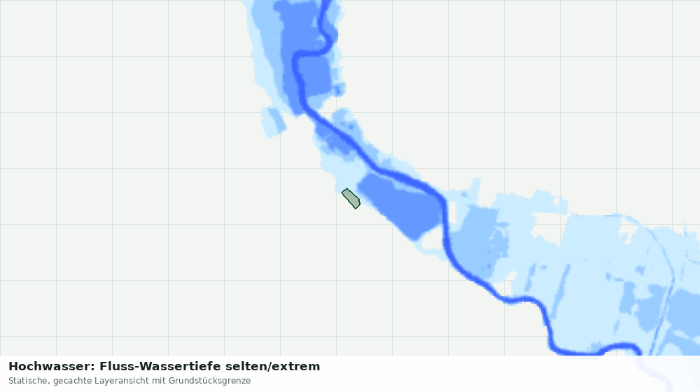 Statische Kartenansicht: Hochwasser: Fluss-Wassertiefe selten/extrem
