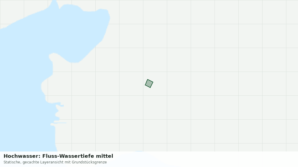 Statische Kartenansicht: Hochwasser: Fluss-Wassertiefe mittel