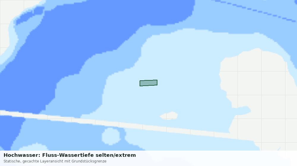 Statische Kartenansicht: Hochwasser: Fluss-Wassertiefe selten/extrem