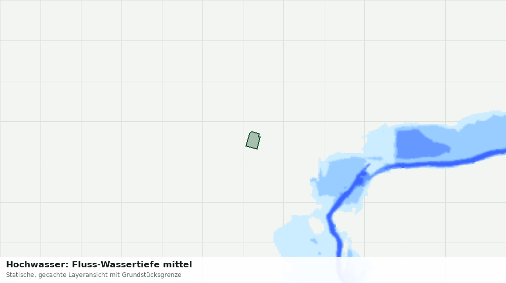 Statische Kartenansicht: Hochwasser: Fluss-Wassertiefe mittel