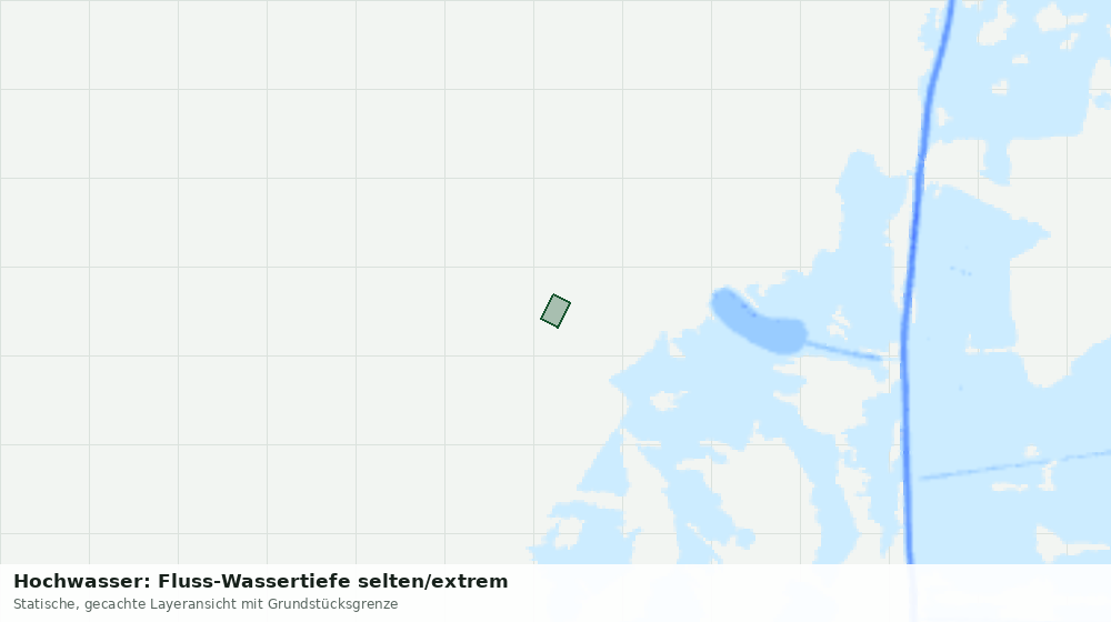 Statische Kartenansicht: Hochwasser: Fluss-Wassertiefe selten/extrem