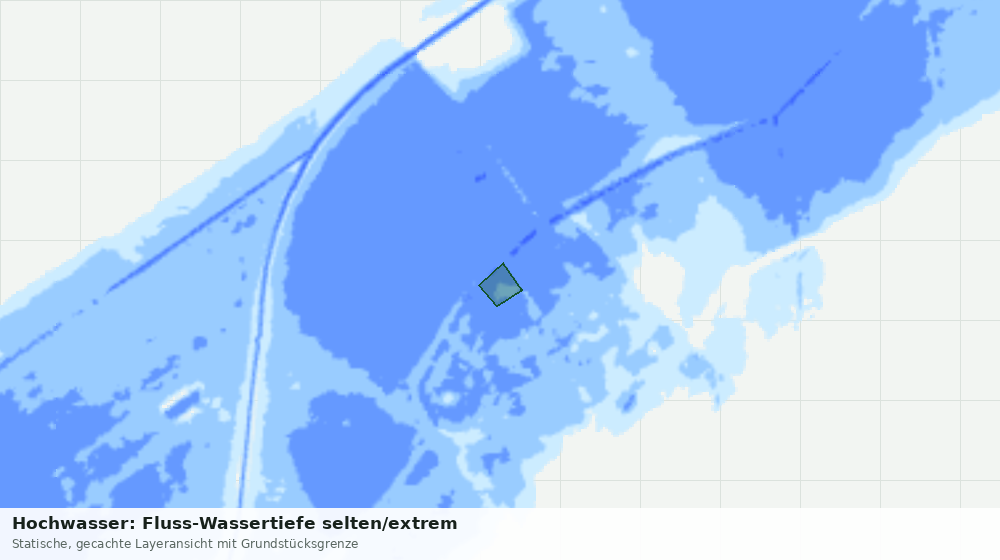Statische Kartenansicht: Hochwasser: Fluss-Wassertiefe selten/extrem