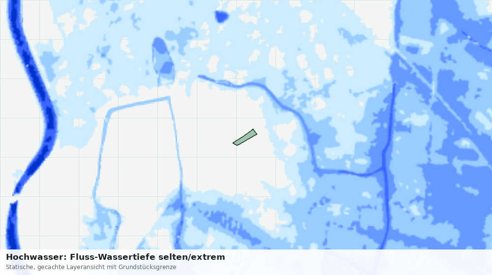 Statische Kartenansicht: Hochwasser: Fluss-Wassertiefe selten/extrem