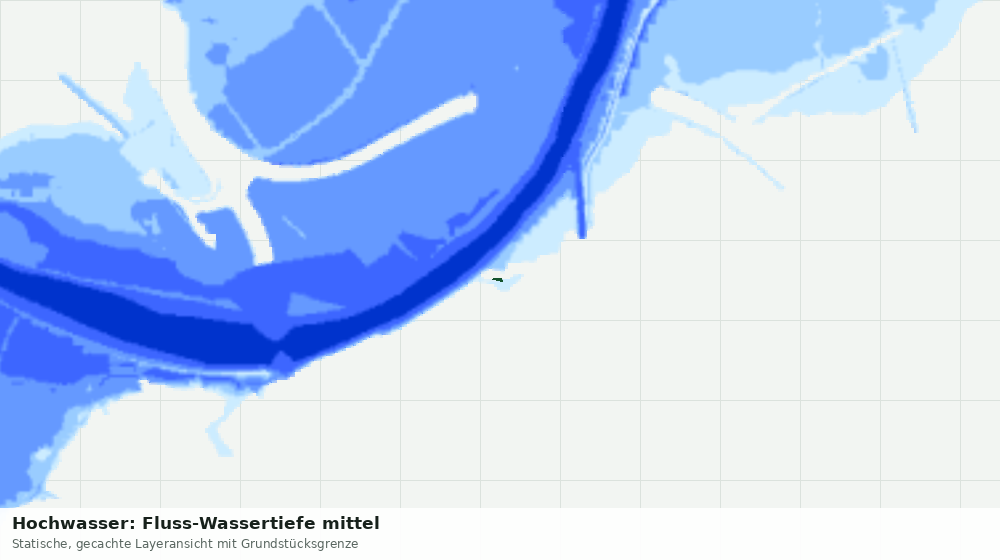 Statische Kartenansicht: Hochwasser: Fluss-Wassertiefe mittel