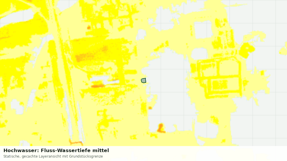 Statische Kartenansicht: Hochwasser: Fluss-Wassertiefe mittel