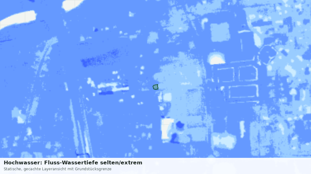 Statische Kartenansicht: Hochwasser: Fluss-Wassertiefe selten/extrem