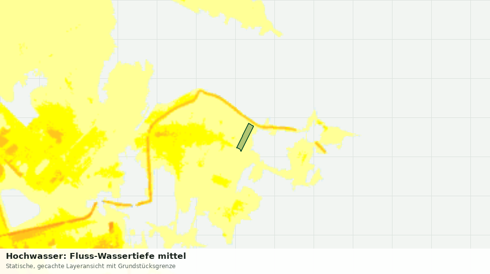 Statische Kartenansicht: Hochwasser: Fluss-Wassertiefe mittel