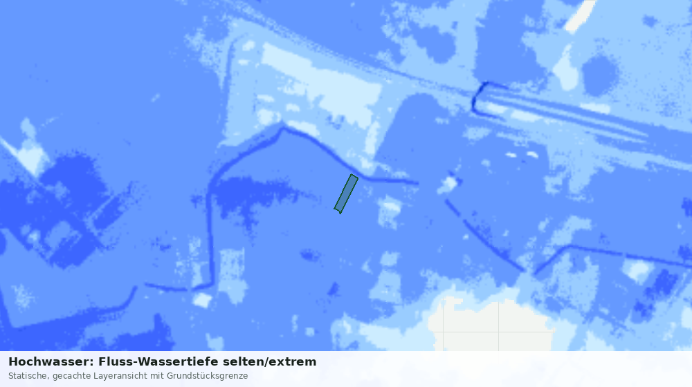 Statische Kartenansicht: Hochwasser: Fluss-Wassertiefe selten/extrem