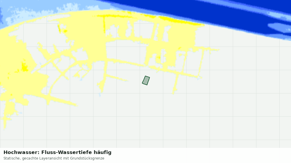 Statische Kartenansicht: Hochwasser: Fluss-Wassertiefe häufig