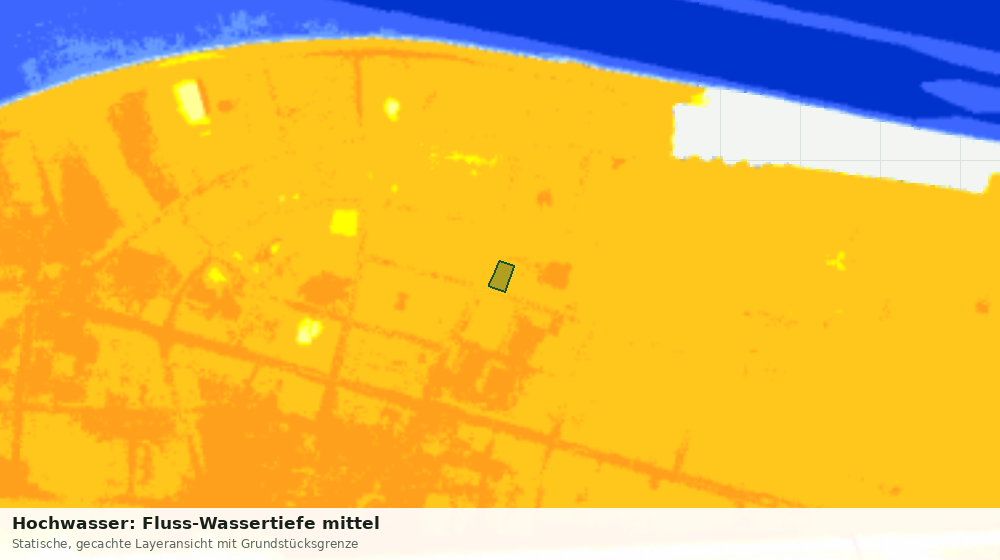 Statische Kartenansicht: Hochwasser: Fluss-Wassertiefe mittel