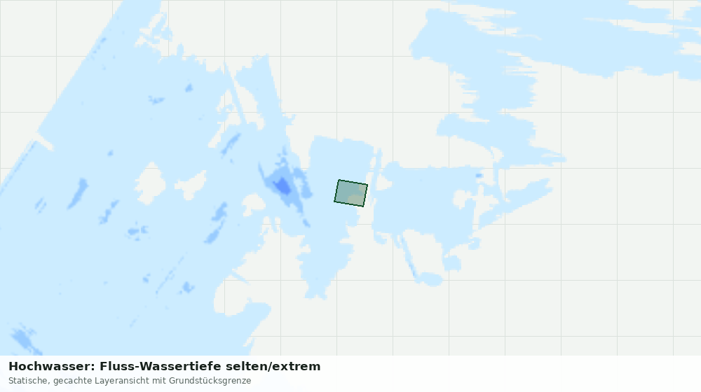 Statische Kartenansicht: Hochwasser: Fluss-Wassertiefe selten/extrem