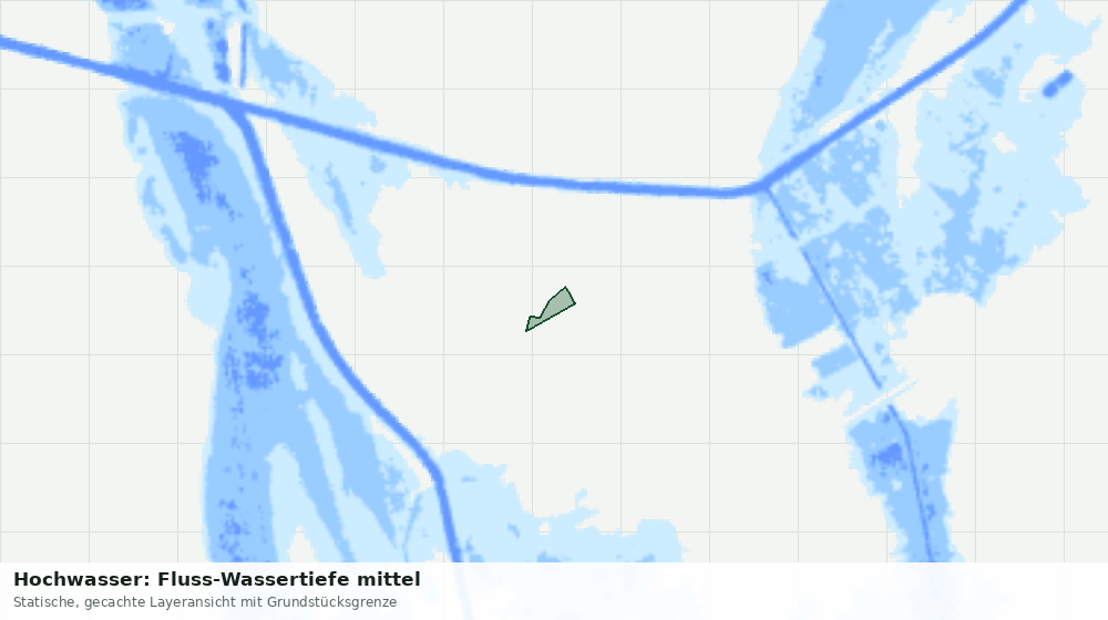 Statische Kartenansicht: Hochwasser: Fluss-Wassertiefe mittel