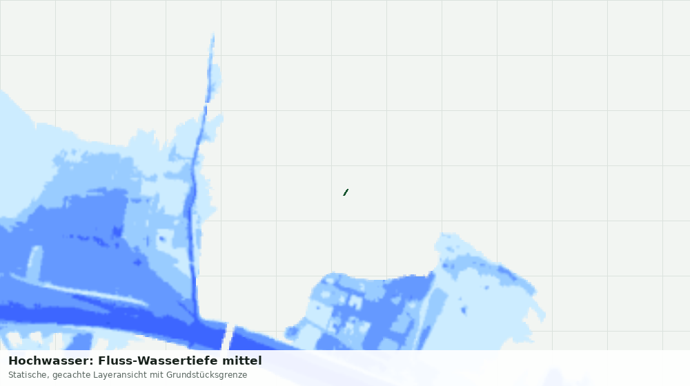 Statische Kartenansicht: Hochwasser: Fluss-Wassertiefe mittel