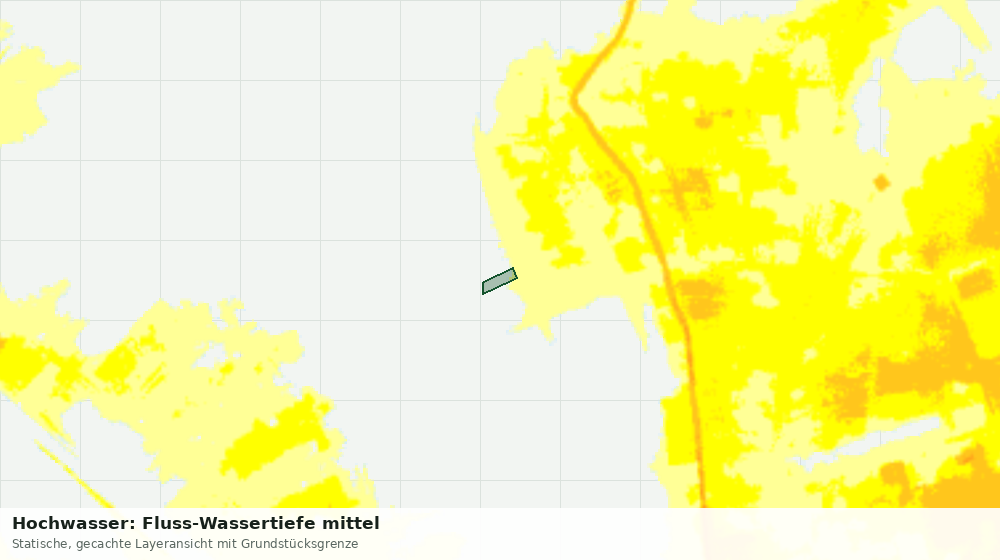 Statische Kartenansicht: Hochwasser: Fluss-Wassertiefe mittel