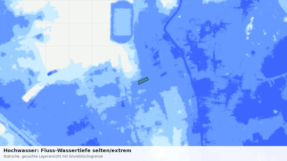 Statische Kartenansicht: Hochwasser: Fluss-Wassertiefe selten/extrem