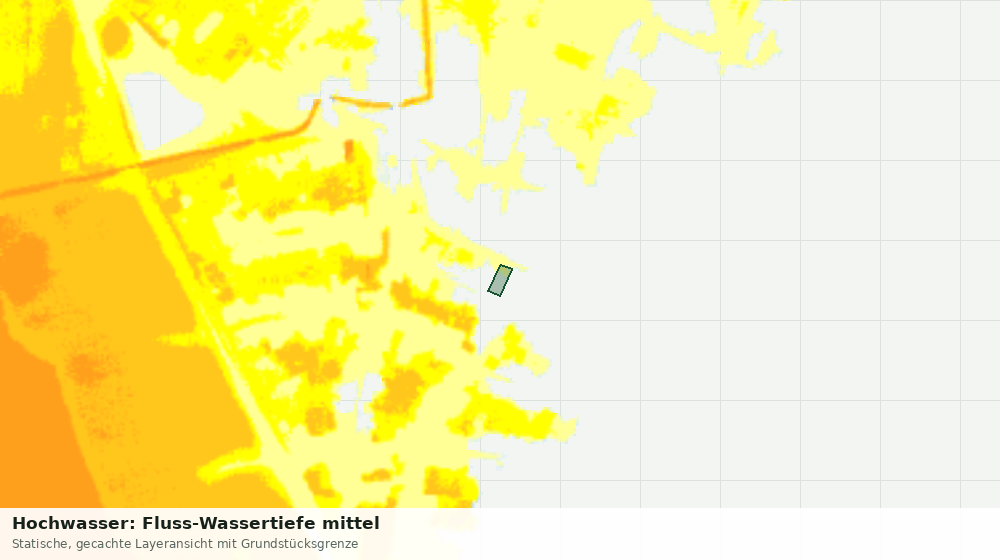 Statische Kartenansicht: Hochwasser: Fluss-Wassertiefe mittel