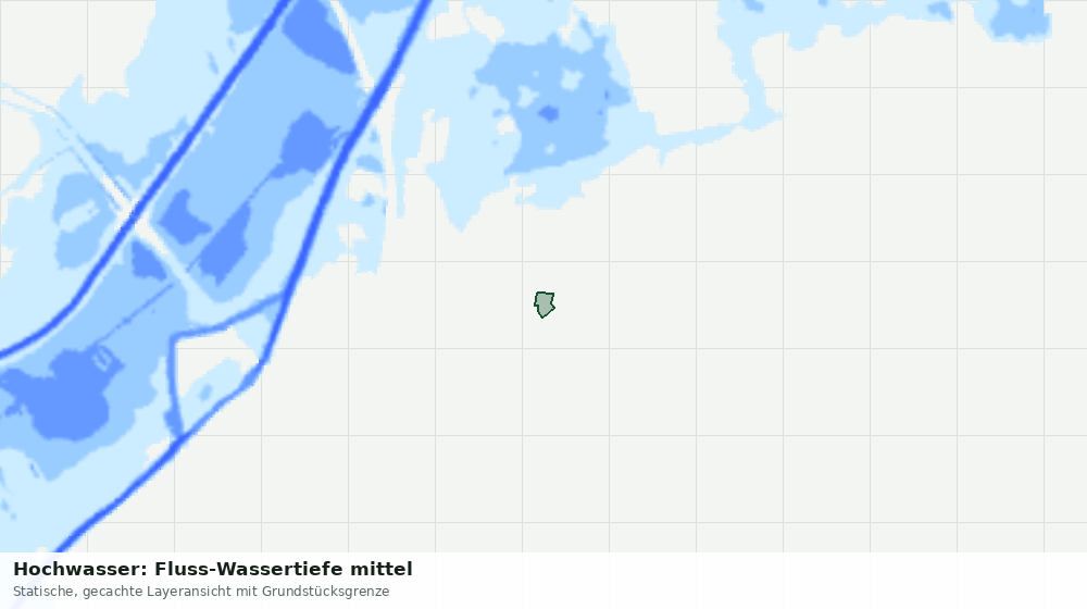 Statische Kartenansicht: Hochwasser: Fluss-Wassertiefe mittel