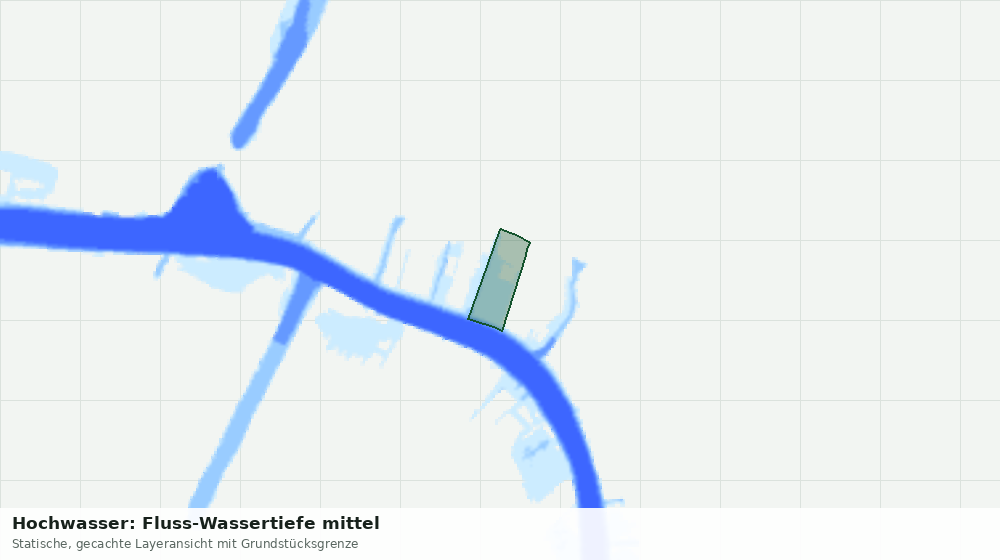 Statische Kartenansicht: Hochwasser: Fluss-Wassertiefe mittel