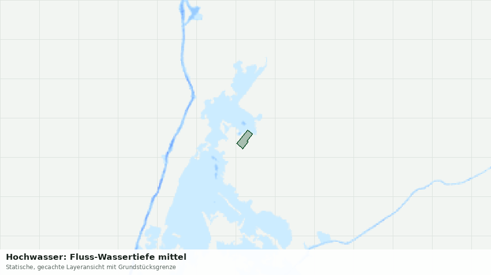 Statische Kartenansicht: Hochwasser: Fluss-Wassertiefe mittel