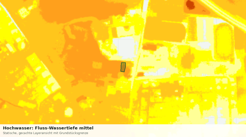 Statische Kartenansicht: Hochwasser: Fluss-Wassertiefe mittel