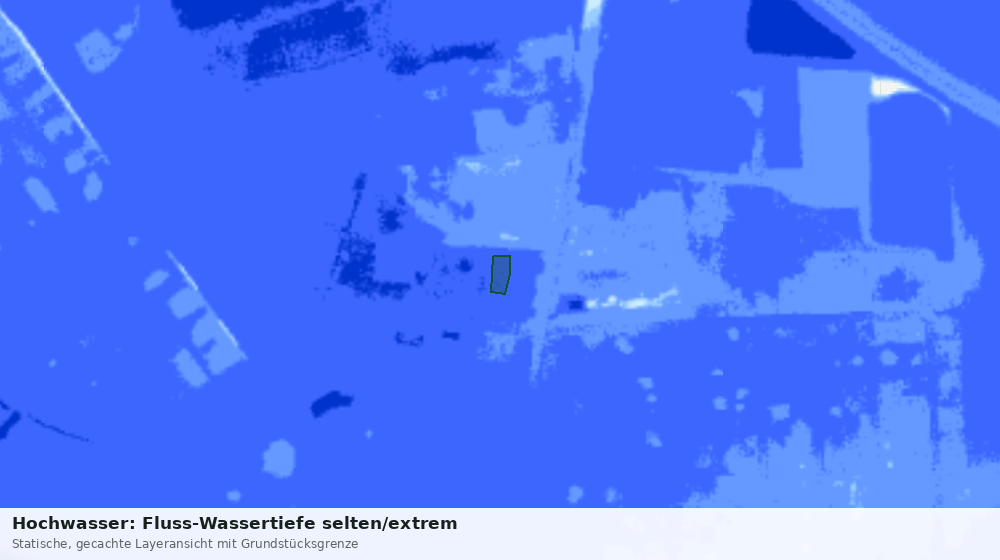 Statische Kartenansicht: Hochwasser: Fluss-Wassertiefe selten/extrem
