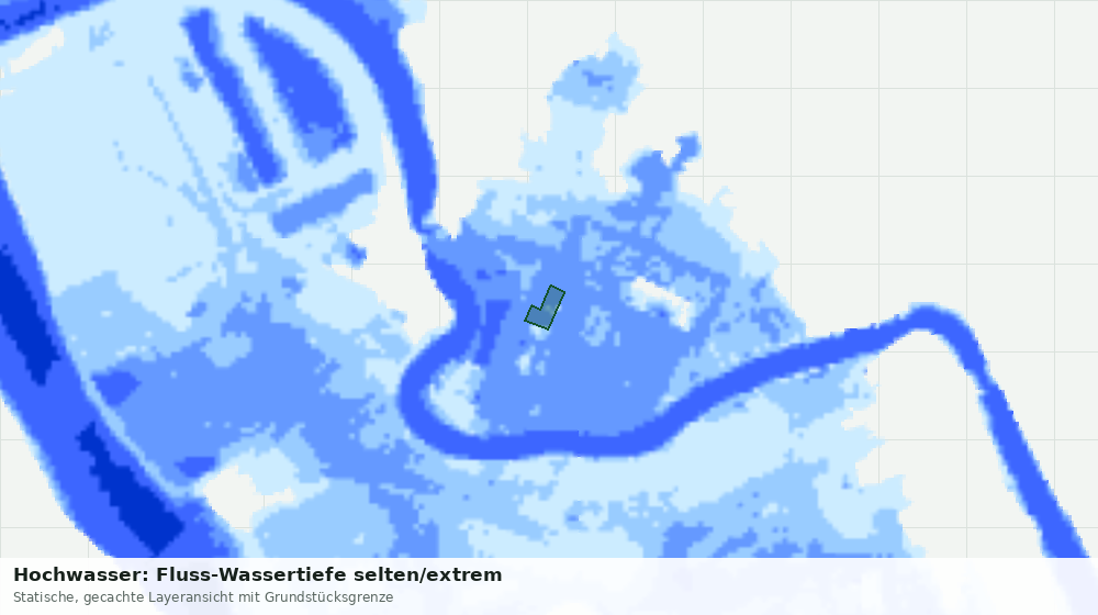 Statische Kartenansicht: Hochwasser: Fluss-Wassertiefe selten/extrem