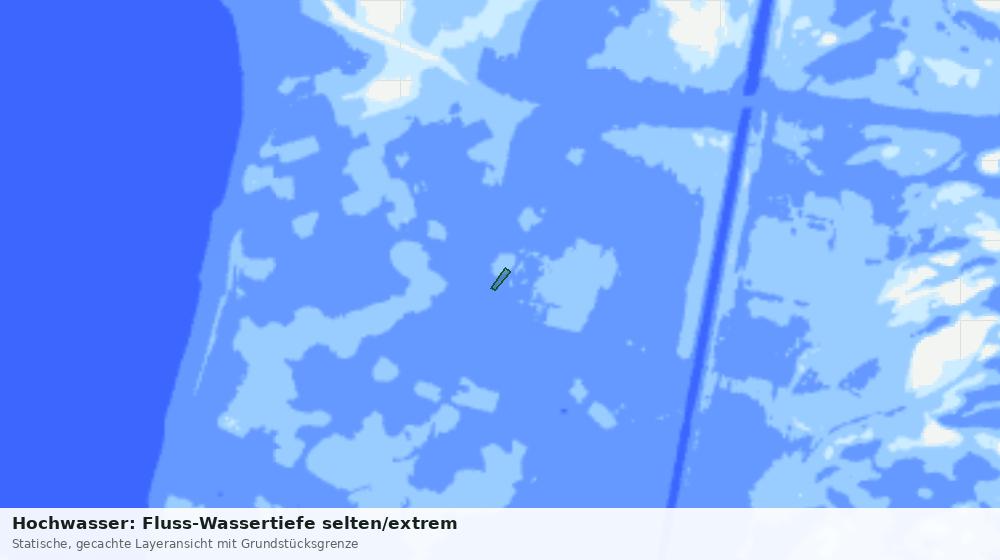 Statische Kartenansicht: Hochwasser: Fluss-Wassertiefe selten/extrem