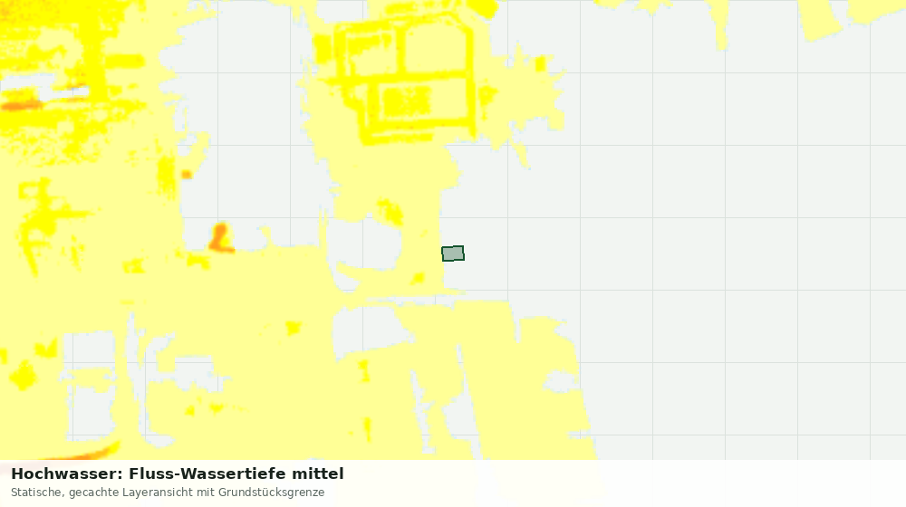 Statische Kartenansicht: Hochwasser: Fluss-Wassertiefe mittel