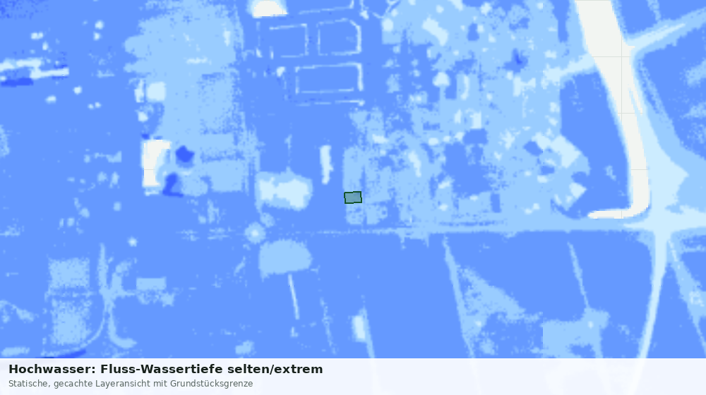 Statische Kartenansicht: Hochwasser: Fluss-Wassertiefe selten/extrem