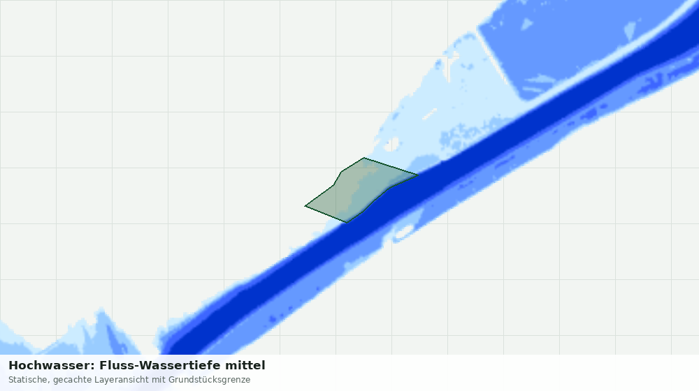 Statische Kartenansicht: Hochwasser: Fluss-Wassertiefe mittel