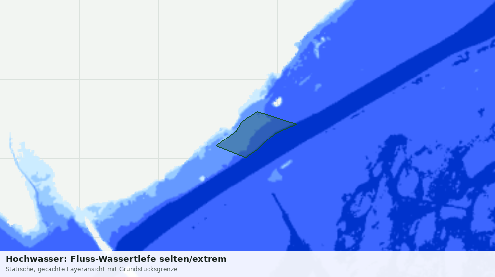 Statische Kartenansicht: Hochwasser: Fluss-Wassertiefe selten/extrem