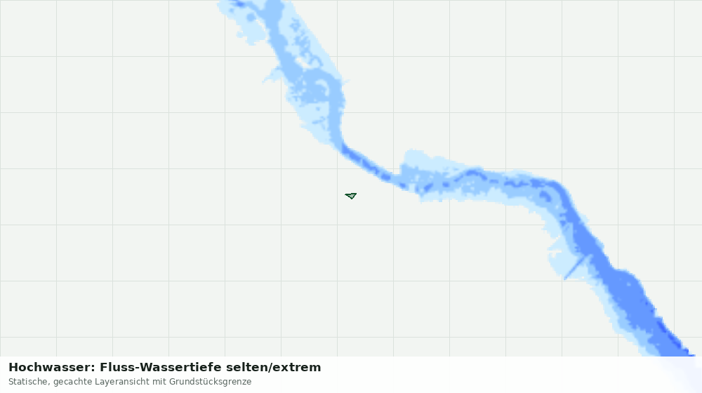 Statische Kartenansicht: Hochwasser: Fluss-Wassertiefe selten/extrem