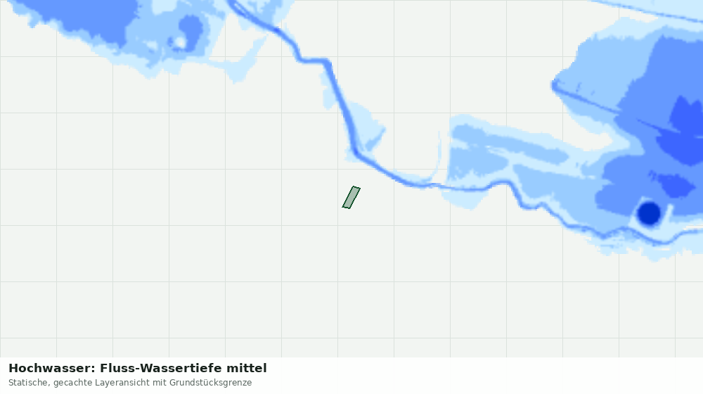 Statische Kartenansicht: Hochwasser: Fluss-Wassertiefe mittel