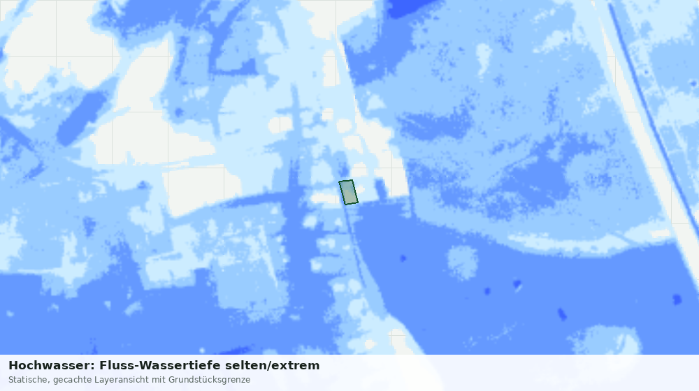 Statische Kartenansicht: Hochwasser: Fluss-Wassertiefe selten/extrem