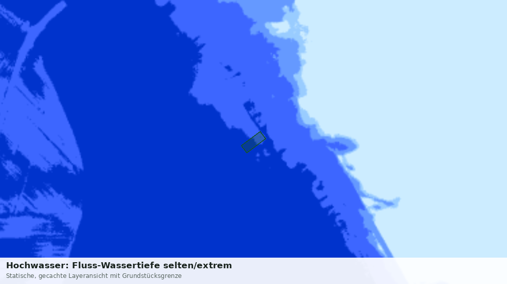 Statische Kartenansicht: Hochwasser: Fluss-Wassertiefe selten/extrem