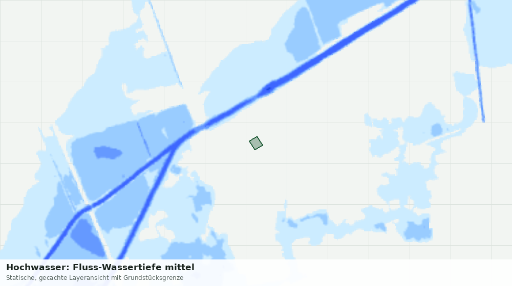 Statische Kartenansicht: Hochwasser: Fluss-Wassertiefe mittel