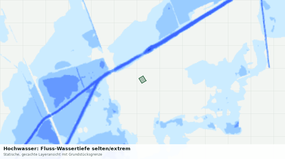 Statische Kartenansicht: Hochwasser: Fluss-Wassertiefe selten/extrem