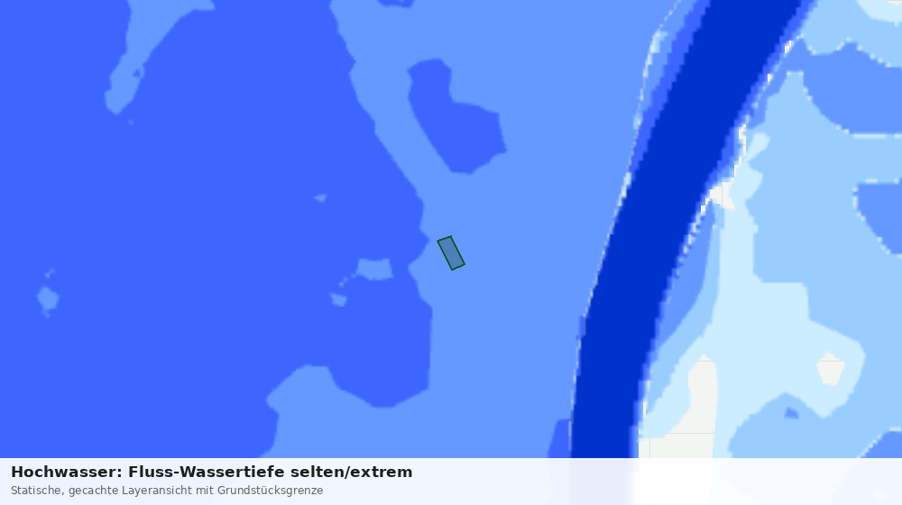 Statische Kartenansicht: Hochwasser: Fluss-Wassertiefe selten/extrem