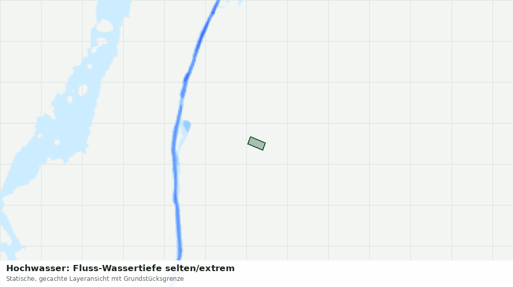 Statische Kartenansicht: Hochwasser: Fluss-Wassertiefe selten/extrem