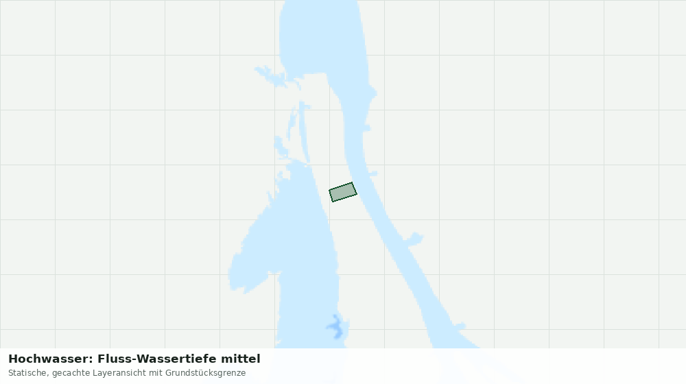Statische Kartenansicht: Hochwasser: Fluss-Wassertiefe mittel
