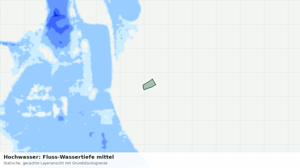 Statische Kartenansicht: Hochwasser: Fluss-Wassertiefe mittel