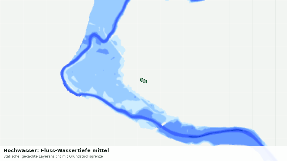 Statische Kartenansicht: Hochwasser: Fluss-Wassertiefe mittel