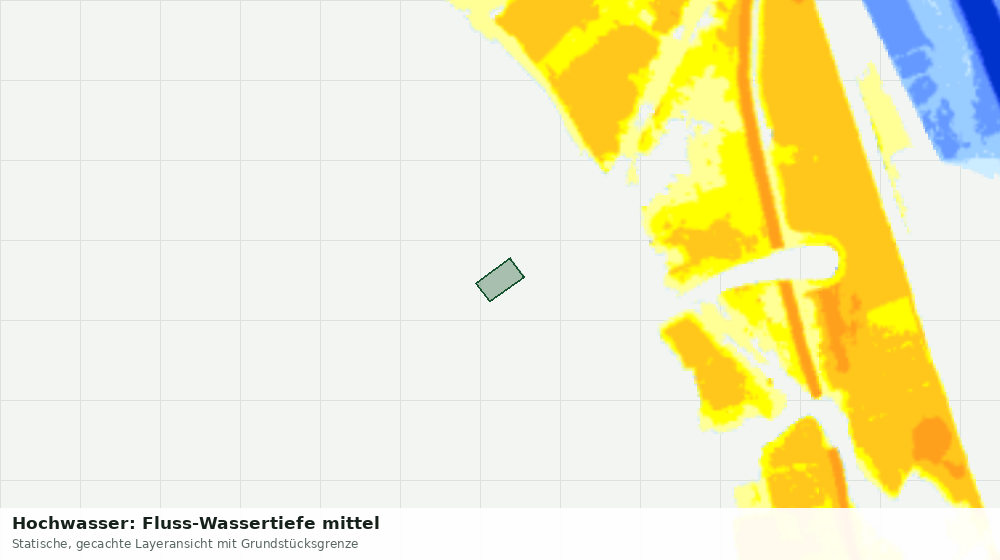 Statische Kartenansicht: Hochwasser: Fluss-Wassertiefe mittel