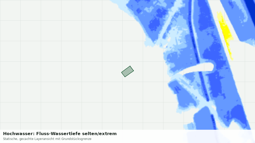 Statische Kartenansicht: Hochwasser: Fluss-Wassertiefe selten/extrem
