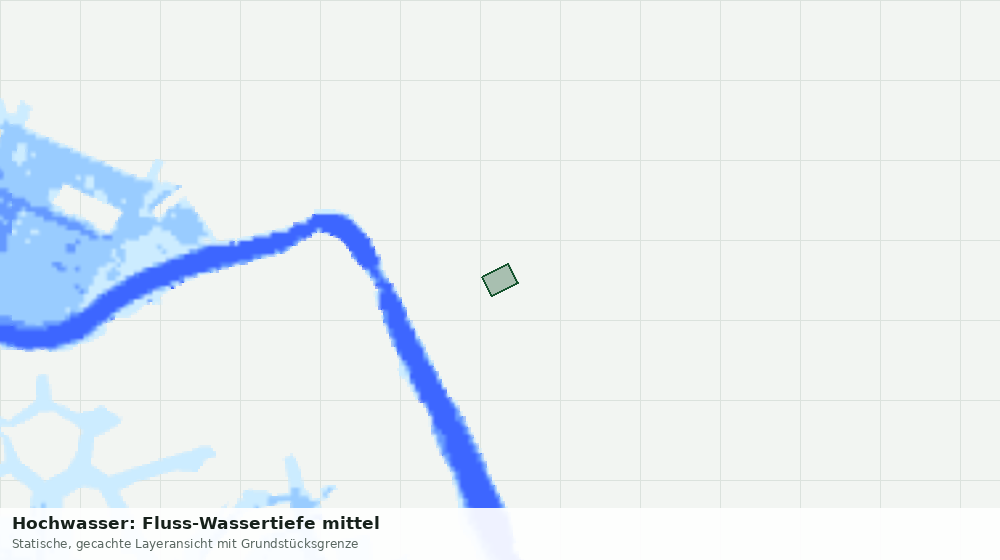 Statische Kartenansicht: Hochwasser: Fluss-Wassertiefe mittel