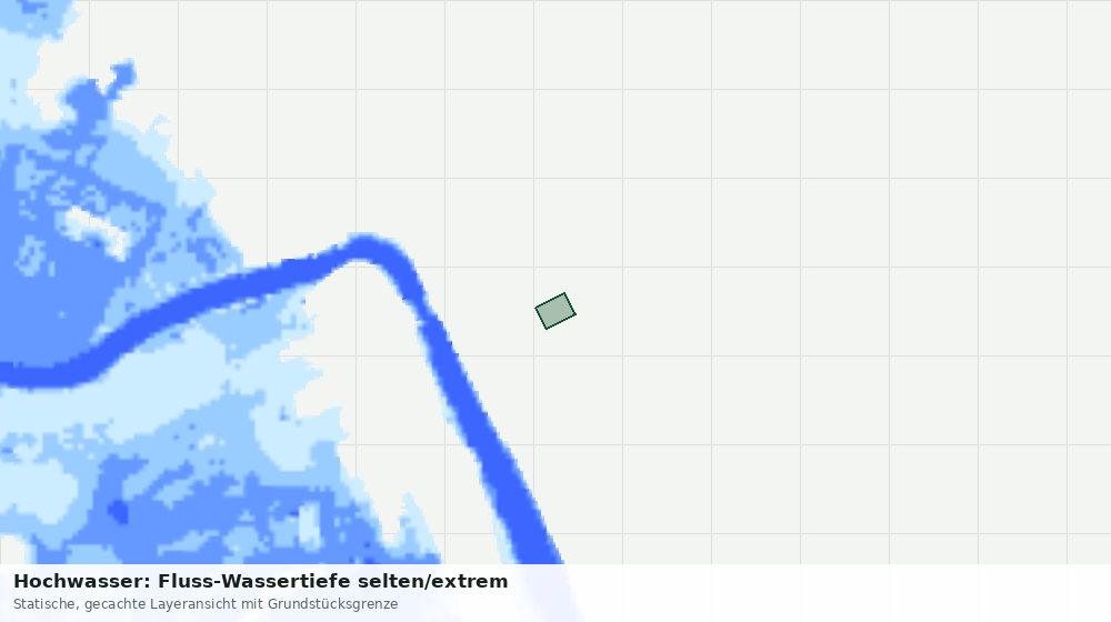 Statische Kartenansicht: Hochwasser: Fluss-Wassertiefe selten/extrem
