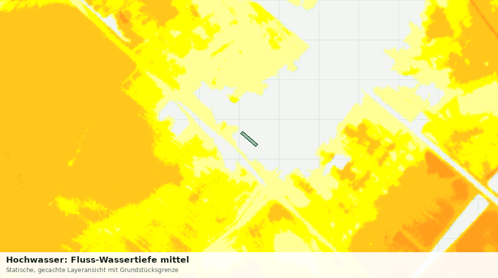 Statische Kartenansicht: Hochwasser: Fluss-Wassertiefe mittel