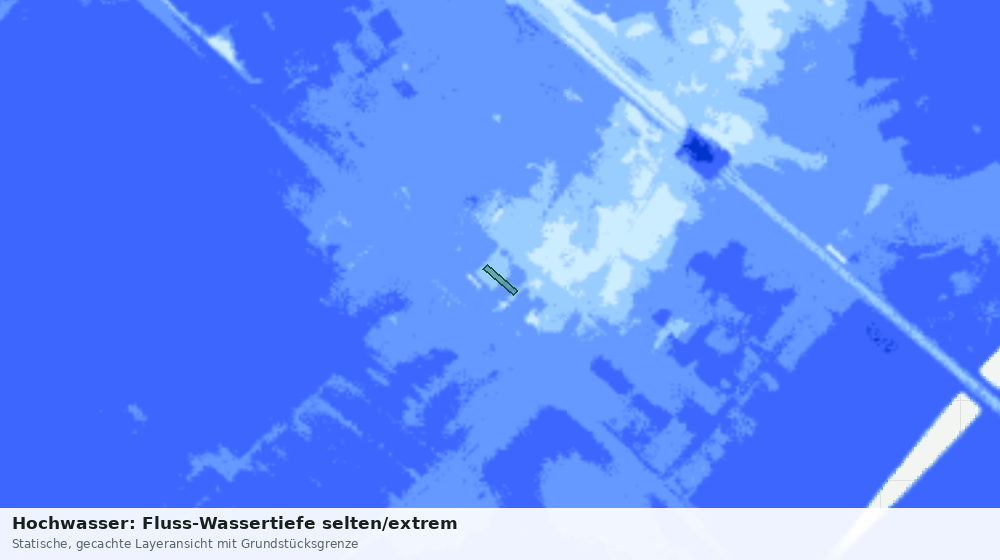Statische Kartenansicht: Hochwasser: Fluss-Wassertiefe selten/extrem