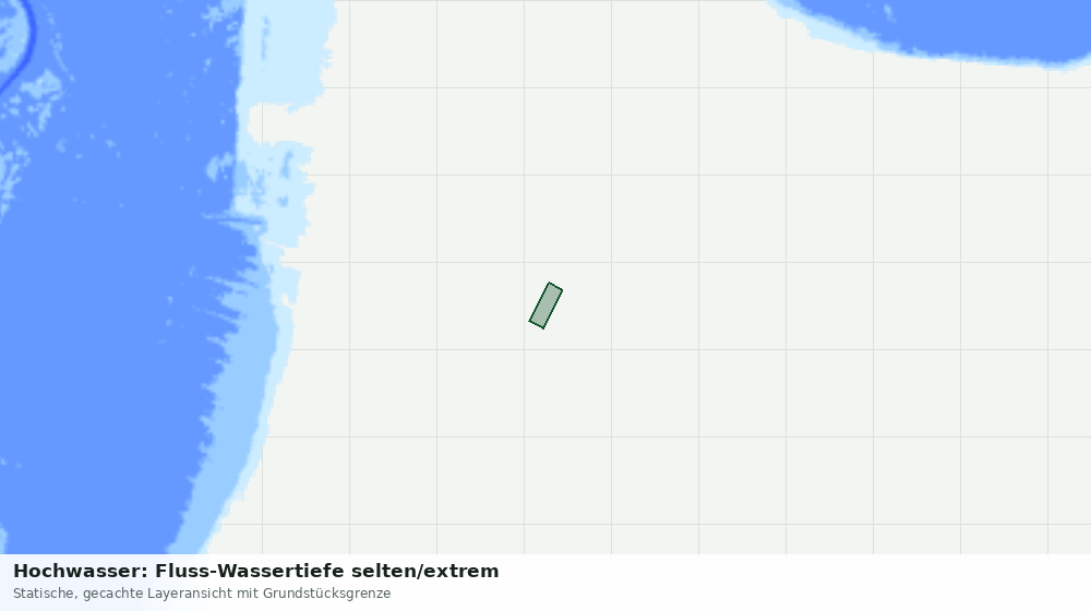 Statische Kartenansicht: Hochwasser: Fluss-Wassertiefe selten/extrem