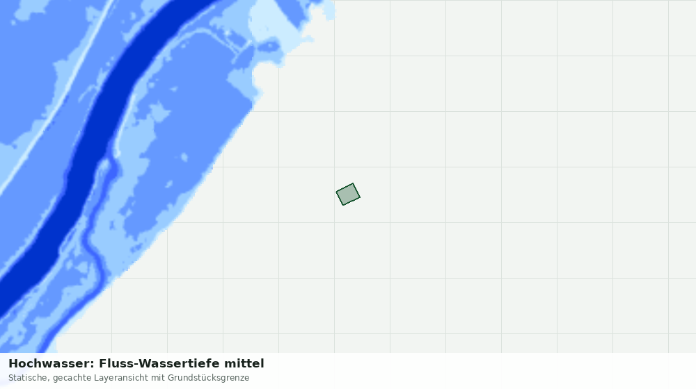 Statische Kartenansicht: Hochwasser: Fluss-Wassertiefe mittel